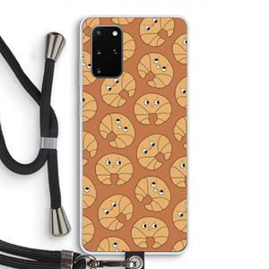 CaseCompany Croissant: Samsung Galaxy S20 Plus Transparant Hoesje met koord
