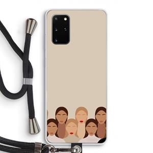 CaseCompany Girls girls girls: Samsung Galaxy S20 Plus Transparant Hoesje met koord