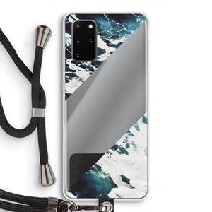CaseCompany Golven: Samsung Galaxy S20 Plus Transparant Hoesje met koord