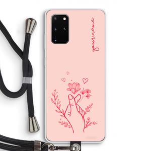 CaseCompany Giving Flowers: Samsung Galaxy S20 Plus Transparant Hoesje met koord