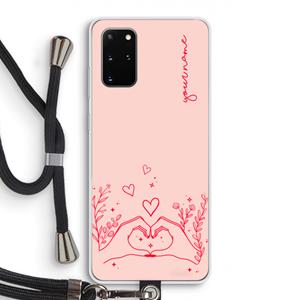 CaseCompany Love is in the air: Samsung Galaxy S20 Plus Transparant Hoesje met koord