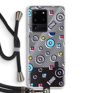 CaseCompany 8-bit N°9: Samsung Galaxy S20 Ultra Transparant Hoesje met koord