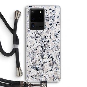 CaseCompany Gespikkelde marmer: Samsung Galaxy S20 Ultra Transparant Hoesje met koord