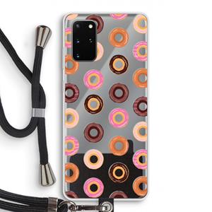 CaseCompany Donuts: Samsung Galaxy S20 Plus Transparant Hoesje met koord
