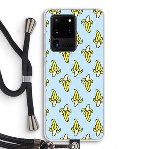 CaseCompany Bananas: Samsung Galaxy S20 Ultra Transparant Hoesje met koord