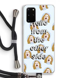 CaseCompany Hello: Samsung Galaxy S20 Plus Transparant Hoesje met koord