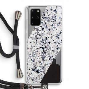 CaseCompany Gespikkelde marmer: Samsung Galaxy S20 Plus Transparant Hoesje met koord