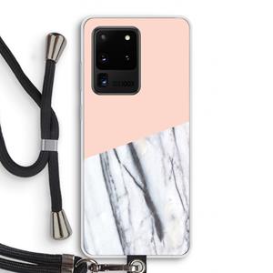 CaseCompany A touch of peach: Samsung Galaxy S20 Ultra Transparant Hoesje met koord