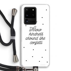 CaseCompany Confetti: Samsung Galaxy S20 Ultra Transparant Hoesje met koord