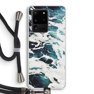 CaseCompany Golven: Samsung Galaxy S20 Ultra Transparant Hoesje met koord