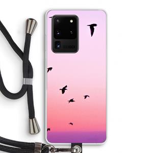 CaseCompany Fly away: Samsung Galaxy S20 Ultra Transparant Hoesje met koord