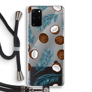 CaseCompany Kokosnoot roze: Samsung Galaxy S20 Plus Transparant Hoesje met koord