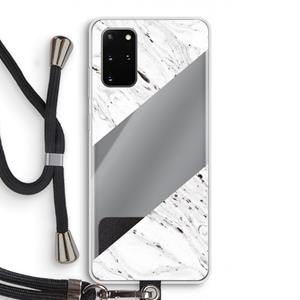 CaseCompany Biggest stripe: Samsung Galaxy S20 Plus Transparant Hoesje met koord