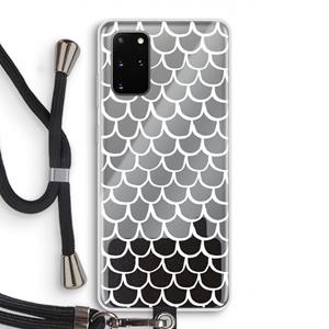 CaseCompany Dakpannetjes: Samsung Galaxy S20 Plus Transparant Hoesje met koord