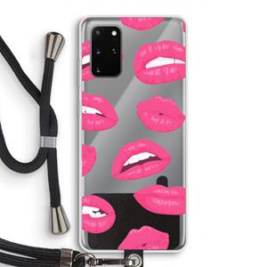 CaseCompany Bite my lip: Samsung Galaxy S20 Plus Transparant Hoesje met koord