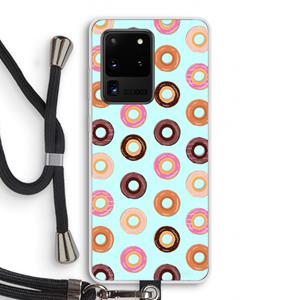 CaseCompany Donuts: Samsung Galaxy S20 Ultra Transparant Hoesje met koord