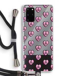 CaseCompany GIRL POWER: Samsung Galaxy S20 Plus Transparant Hoesje met koord