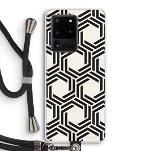 CaseCompany Geometrisch patroon: Samsung Galaxy S20 Ultra Transparant Hoesje met koord