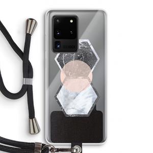 CaseCompany Creatieve toets: Samsung Galaxy S20 Ultra Transparant Hoesje met koord