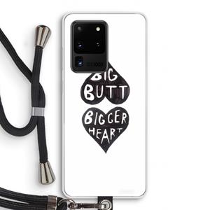 CaseCompany Big butt bigger heart: Samsung Galaxy S20 Ultra Transparant Hoesje met koord
