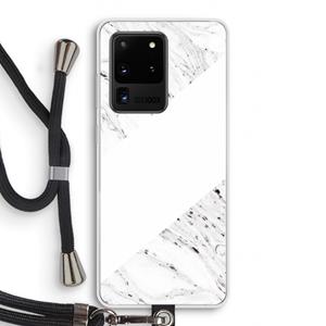CaseCompany Biggest stripe: Samsung Galaxy S20 Ultra Transparant Hoesje met koord