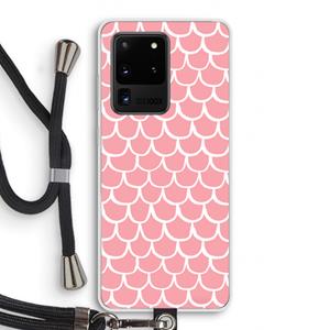 CaseCompany Dakpannetjes: Samsung Galaxy S20 Ultra Transparant Hoesje met koord
