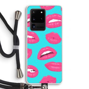 CaseCompany Bite my lip: Samsung Galaxy S20 Ultra Transparant Hoesje met koord