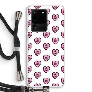 CaseCompany GIRL POWER: Samsung Galaxy S20 Ultra Transparant Hoesje met koord