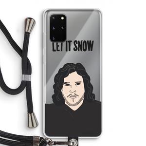 CaseCompany Let It Snow: Samsung Galaxy S20 Plus Transparant Hoesje met koord