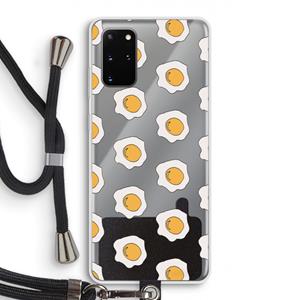 CaseCompany Bacon to my eggs #1: Samsung Galaxy S20 Plus Transparant Hoesje met koord