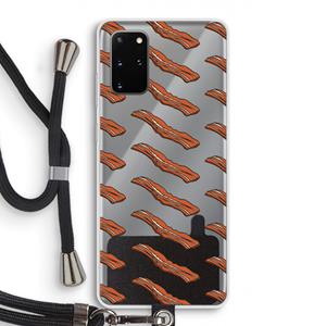 CaseCompany Bacon to my eggs #2: Samsung Galaxy S20 Plus Transparant Hoesje met koord