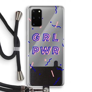 CaseCompany GRL PWR: Samsung Galaxy S20 Plus Transparant Hoesje met koord