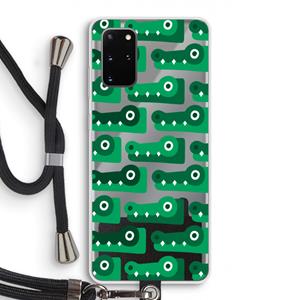 CaseCompany Crocs: Samsung Galaxy S20 Plus Transparant Hoesje met koord