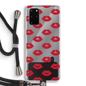 CaseCompany Lips: Samsung Galaxy S20 Plus Transparant Hoesje met koord