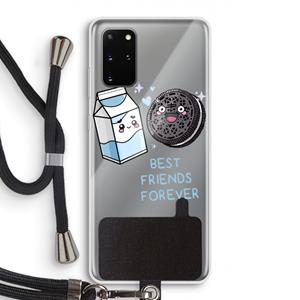 CaseCompany Best Friend Forever: Samsung Galaxy S20 Plus Transparant Hoesje met koord