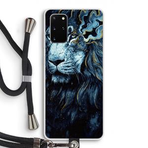 CaseCompany Darkness Lion: Samsung Galaxy S20 Plus Transparant Hoesje met koord