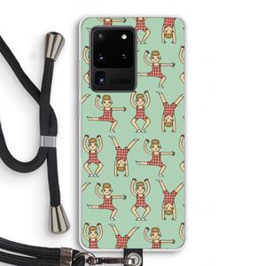 CaseCompany Gymboys: Samsung Galaxy S20 Ultra Transparant Hoesje met koord