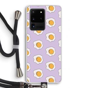 CaseCompany Bacon to my eggs #1: Samsung Galaxy S20 Ultra Transparant Hoesje met koord