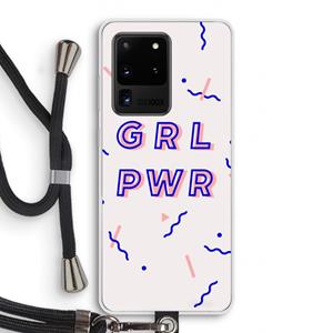 CaseCompany GRL PWR: Samsung Galaxy S20 Ultra Transparant Hoesje met koord