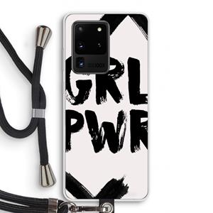 CaseCompany Girl Power #2: Samsung Galaxy S20 Ultra Transparant Hoesje met koord