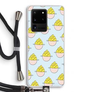 CaseCompany Citroenen: Samsung Galaxy S20 Ultra Transparant Hoesje met koord