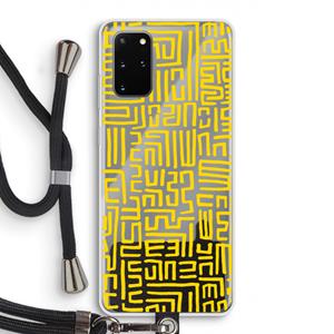 CaseCompany Majorelle Blue Print: Samsung Galaxy S20 Plus Transparant Hoesje met koord
