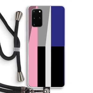 CaseCompany Gestalte 4: Samsung Galaxy S20 Plus Transparant Hoesje met koord