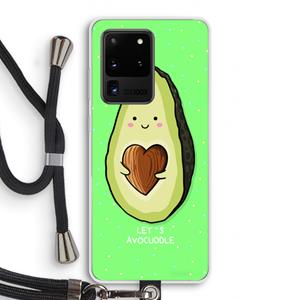 CaseCompany Avocuddle: Samsung Galaxy S20 Ultra Transparant Hoesje met koord