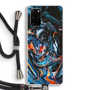 CaseCompany Black Unicorn: Samsung Galaxy S20 Plus Transparant Hoesje met koord