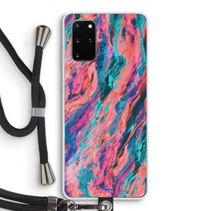 CaseCompany Electric Times: Samsung Galaxy S20 Plus Transparant Hoesje met koord
