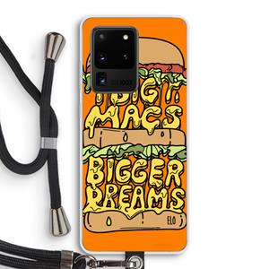 CaseCompany Big Macs Bigger Dreams: Samsung Galaxy S20 Ultra Transparant Hoesje met koord