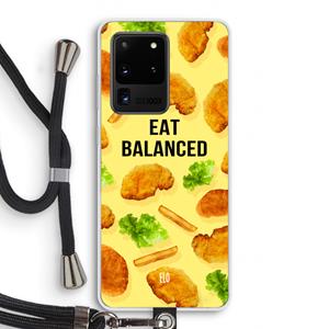 CaseCompany Eat Balanced: Samsung Galaxy S20 Ultra Transparant Hoesje met koord