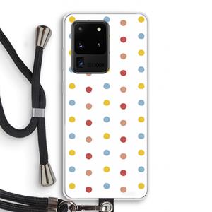 CaseCompany Bollen: Samsung Galaxy S20 Ultra Transparant Hoesje met koord