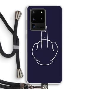 CaseCompany F**k U: Samsung Galaxy S20 Ultra Transparant Hoesje met koord